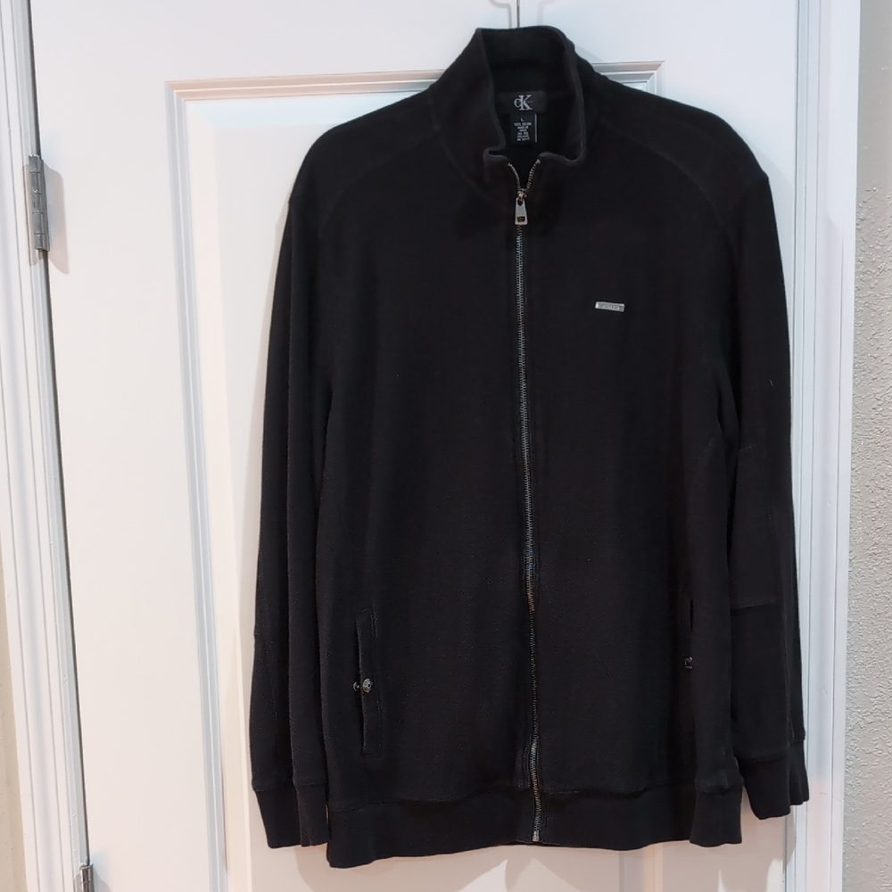 Calvin Klein Men's Zip-Up Black Sweater